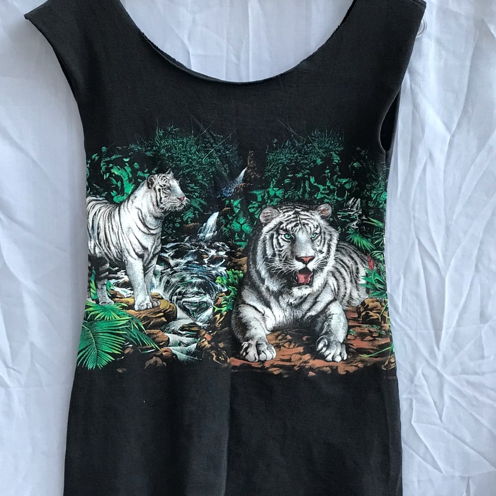 White Tiger T-shirt Dress - Picture 2 of 6